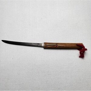 Vintage Japanese Paring Knife With Handcrafted Handle (1950's) Cottagecore